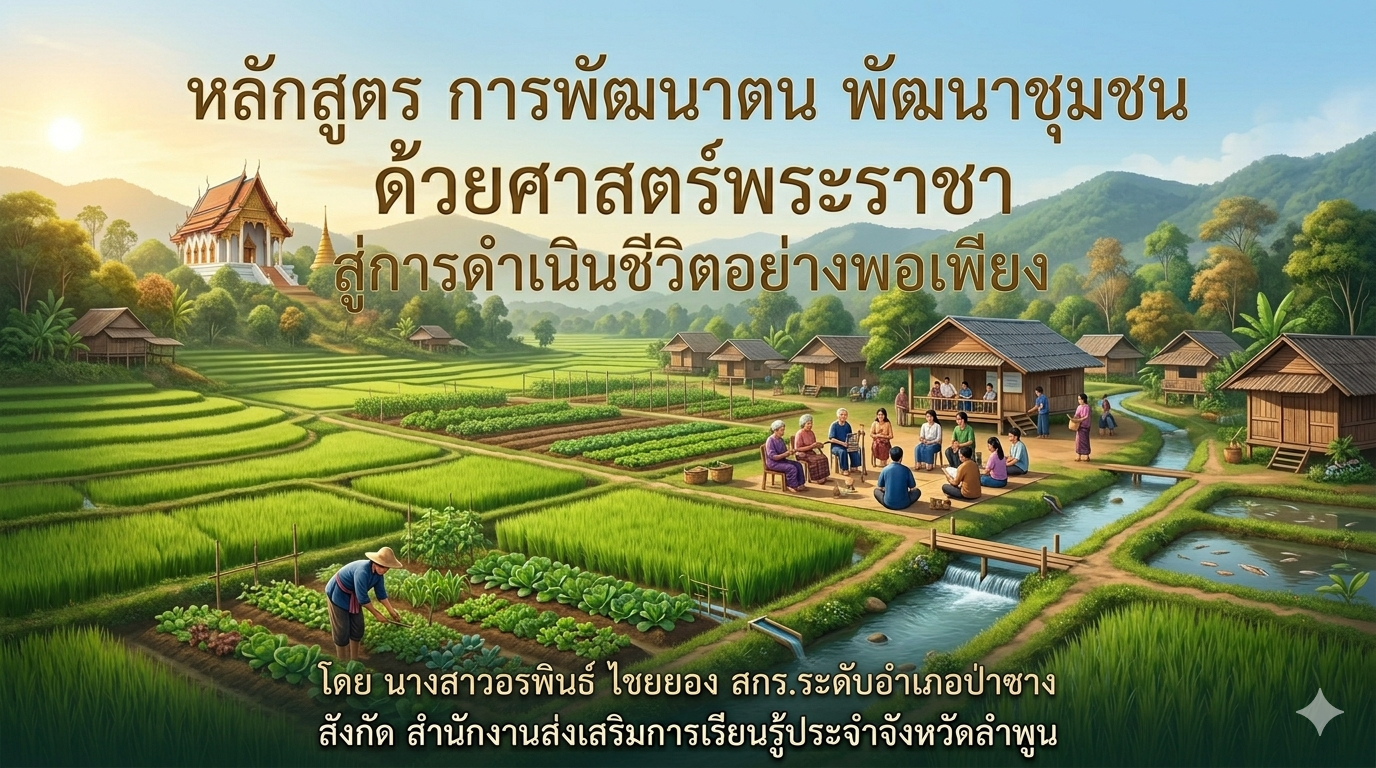 การพัฒนาตน พัฒนาชุมชน ด้วยศาสตร์พระราชา สู่การดำเนินชีวิตอย่างพอเพียง 