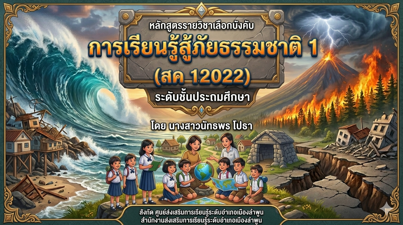 หลักสูตรรายวิชาเลือกบังคับ การเรียนรู้สู้ภัยธรรมชาติ 1 (สค 12022)  ระดับชั้นประถมศึกษา