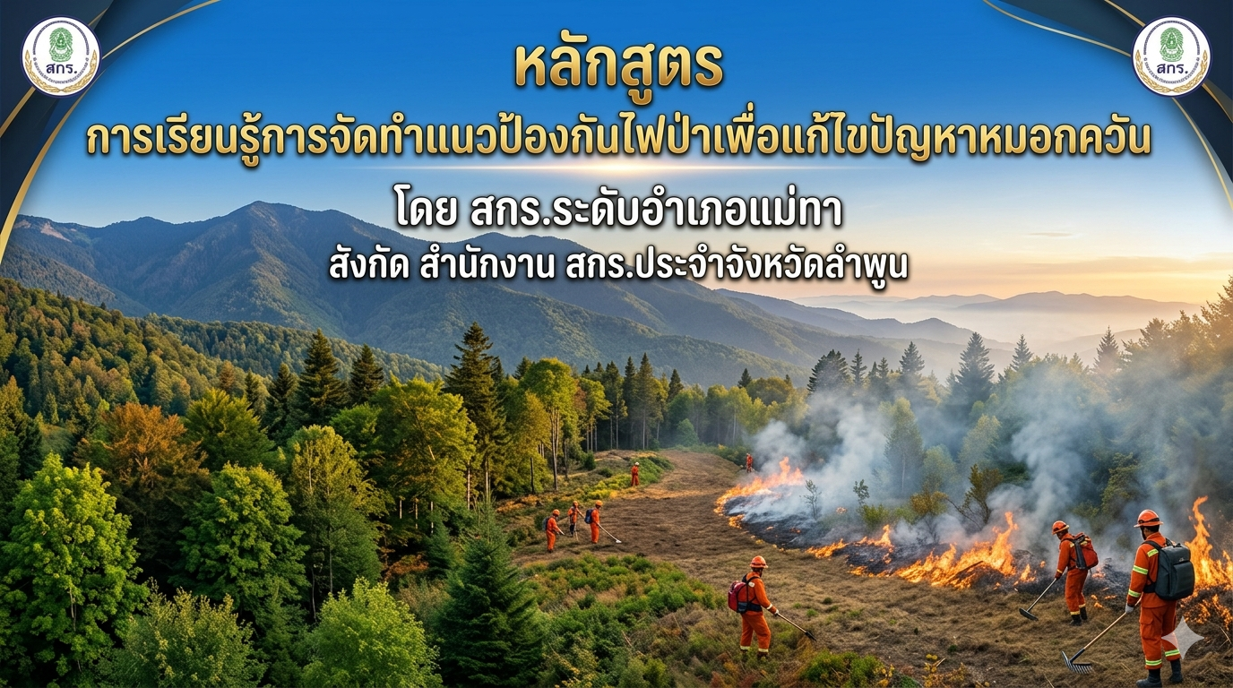 การเรียนรู้การจัดทำแนวป้องกันไฟป่า เพื่อแก้ไขปัญหาหมอกควัน