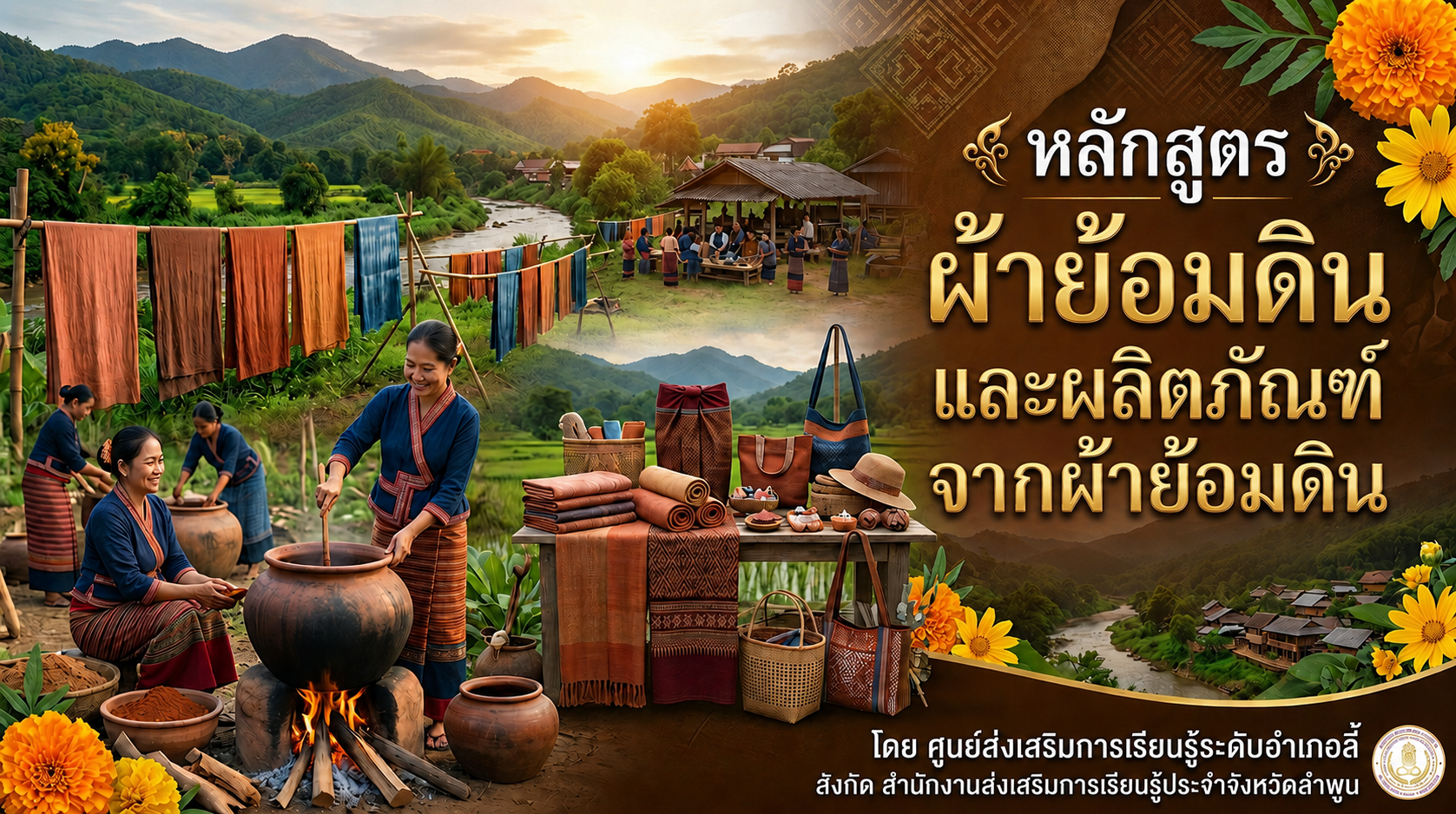 หลักสูตรผ้าย้อมดินและผลิตภัณฑ์จากผ้าย้อมดิน 