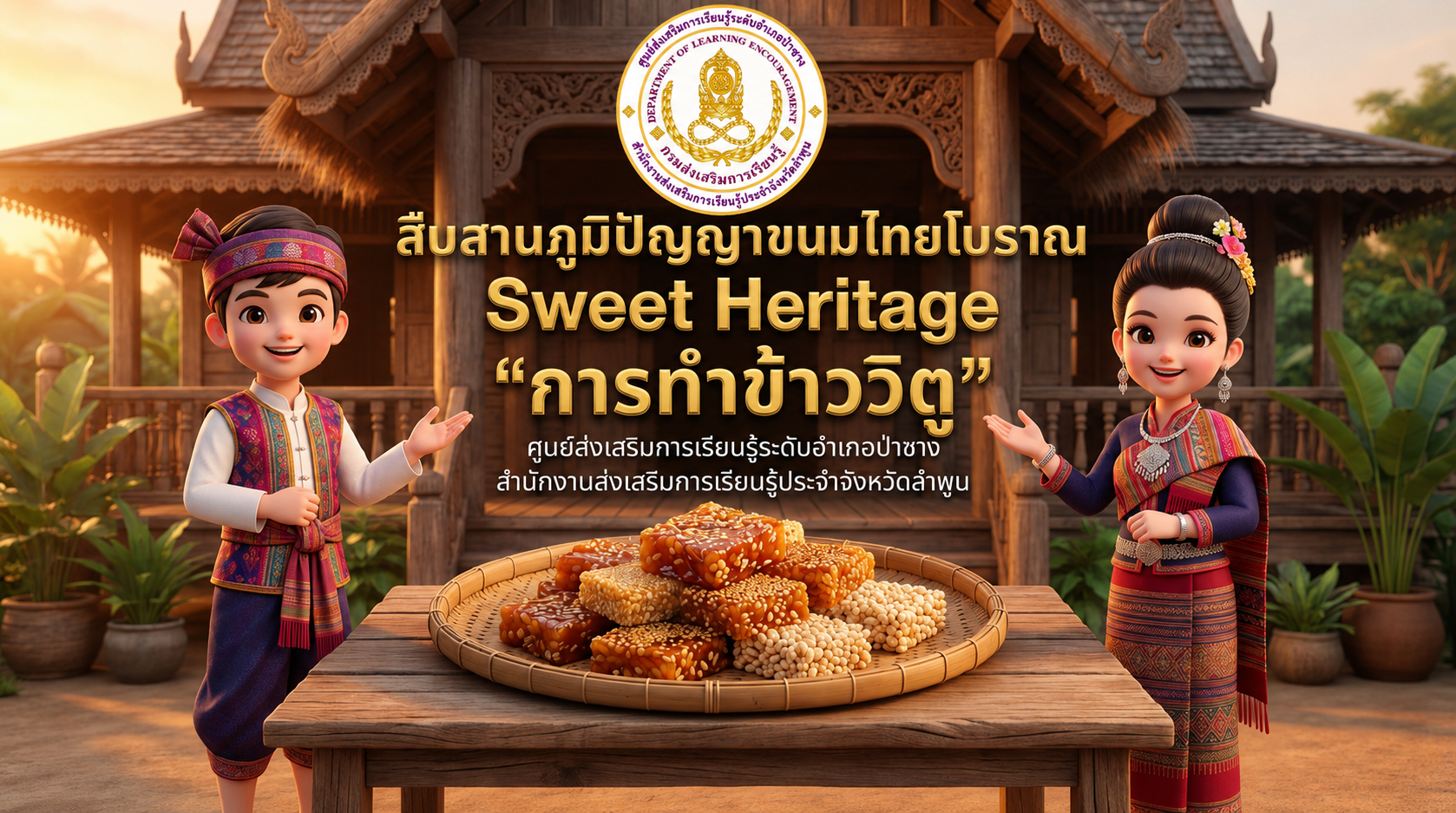 สืบสานภูมิปัญญาขนมไทยโบราณ  Sweet Heritage  "การทำข้าววิตู"