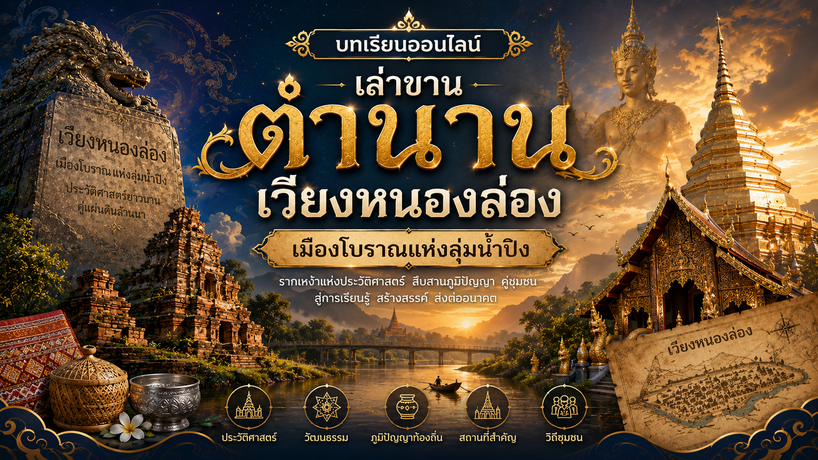 บทเรียนออนไลน์ เล่าขานตำนานเวียงหนองล่อง 