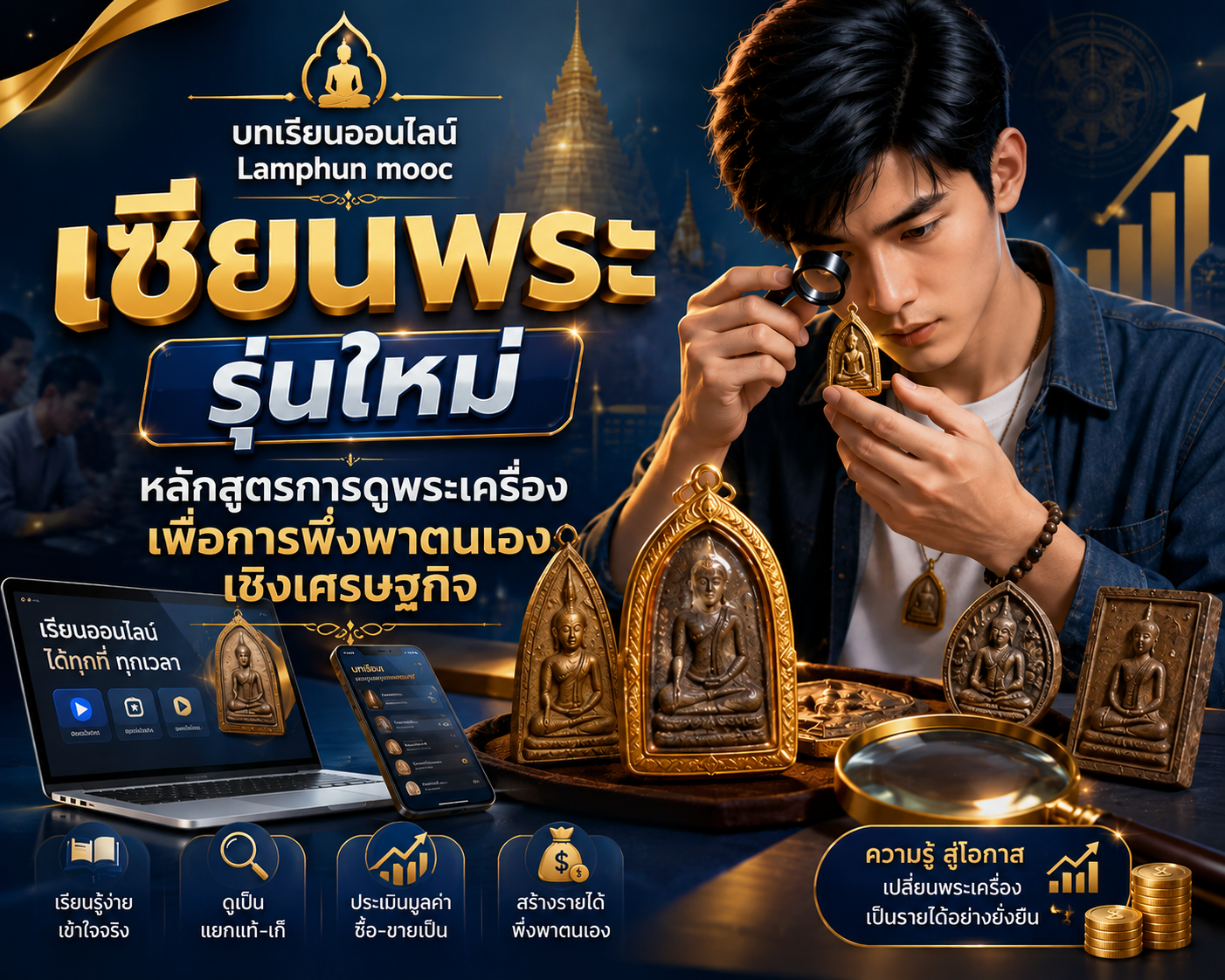 เซียนพระรุ่นใหม่: หลักสูตรการดูพระเครื่องเพื่อการพึ่งพาตนเองเชิงเศรษฐกิจ