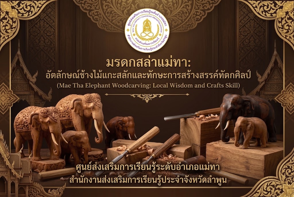 มรดกสล่าแม่ทา: อัตลักษณ์ช้างไม้แกะสลักและทักษะการสร้างสรรค์หัตถศิลป์  (Mae Tha Elephant Woodcarving: Local Wisdom and Crafts Skil) 