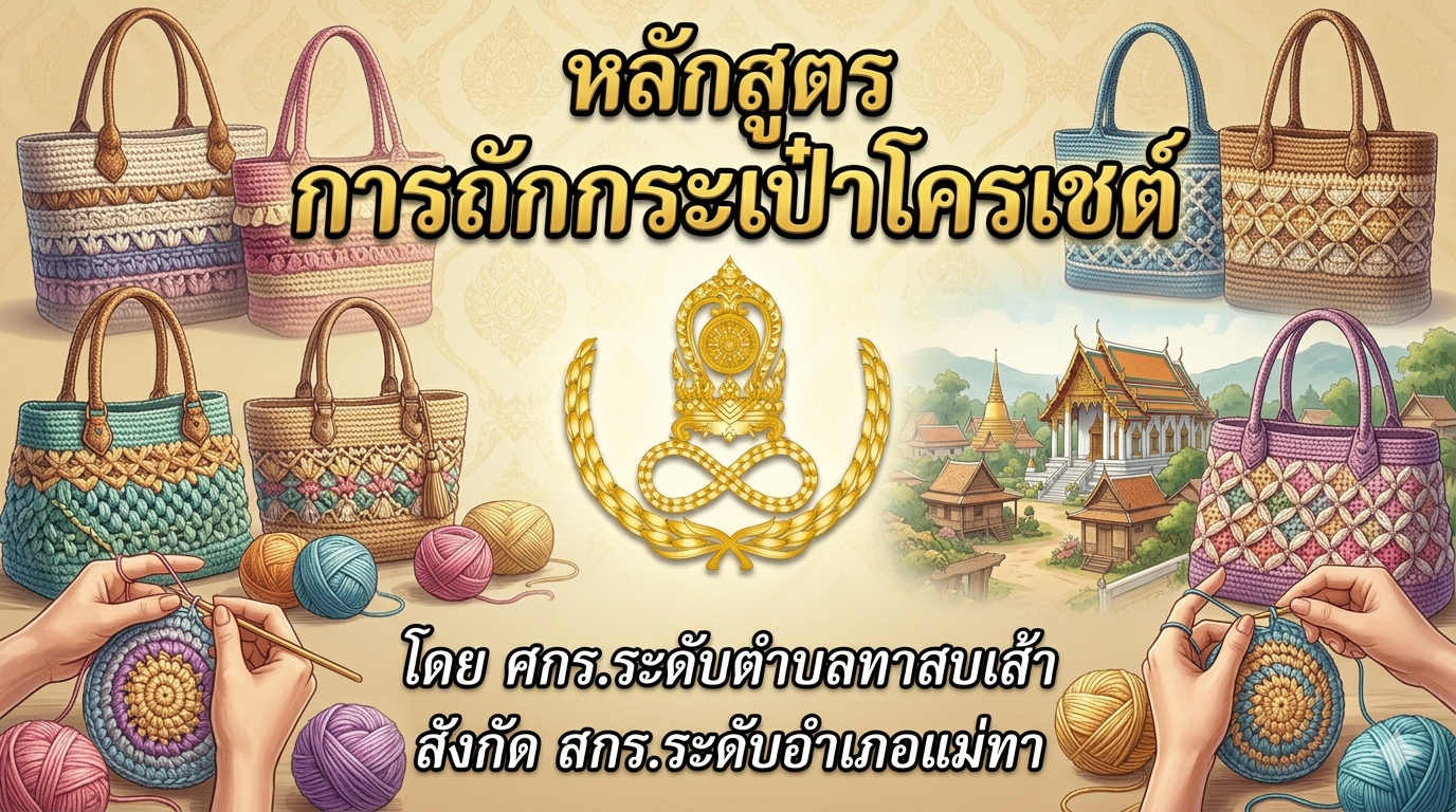 การถักกระเป๋าโครเชต์