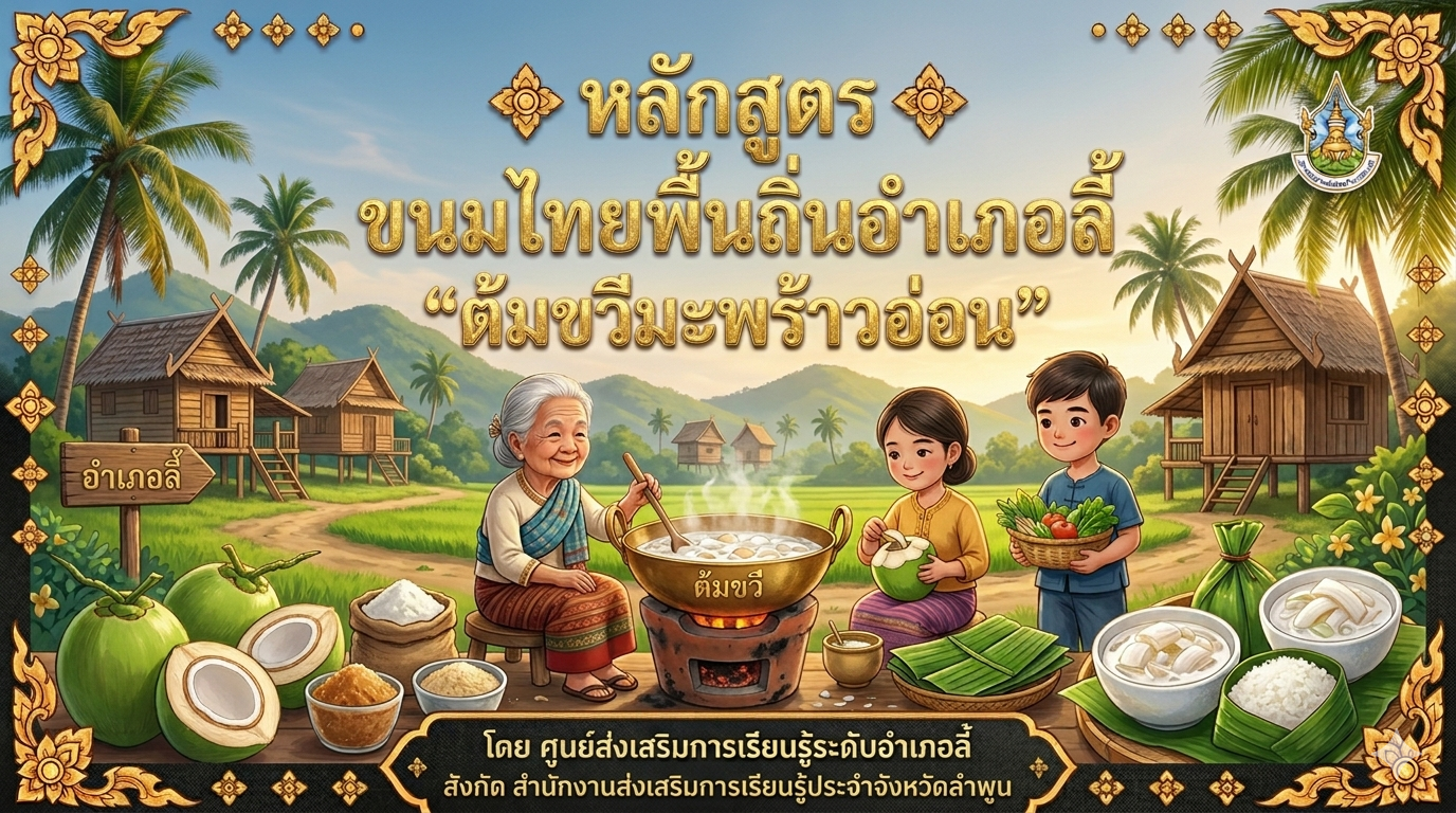 ขนมพื้นถิ่นอำเภอลี้ "ต้มขวีมะพร้าวอ่อน"