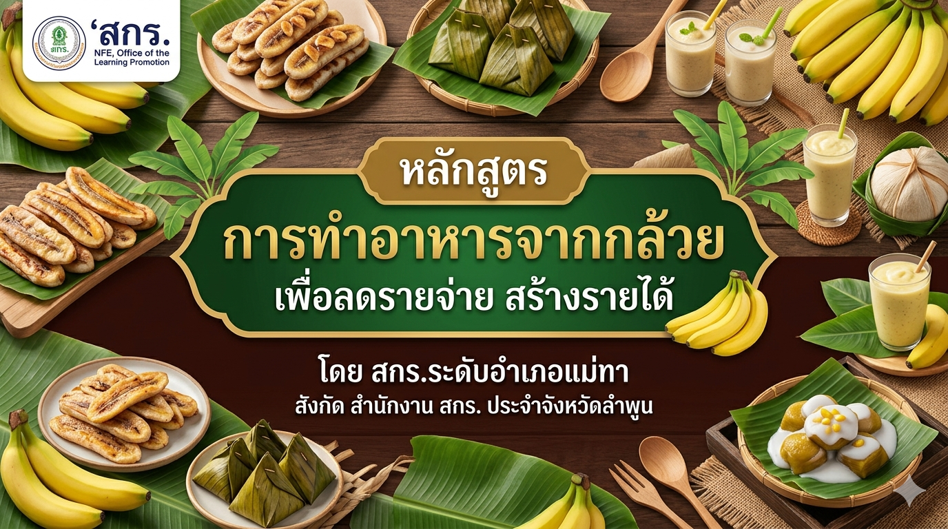 การทำอาหารจากกล้วย เพื่อลดรายจ่าย สร้างรายได้